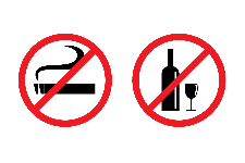 Illustration-No drinking, not smoking