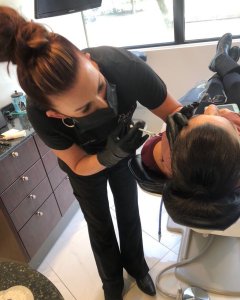 Patient getting Botox