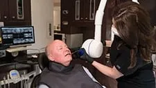 Patient receiving a digital xray