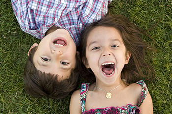 Small kids being silly